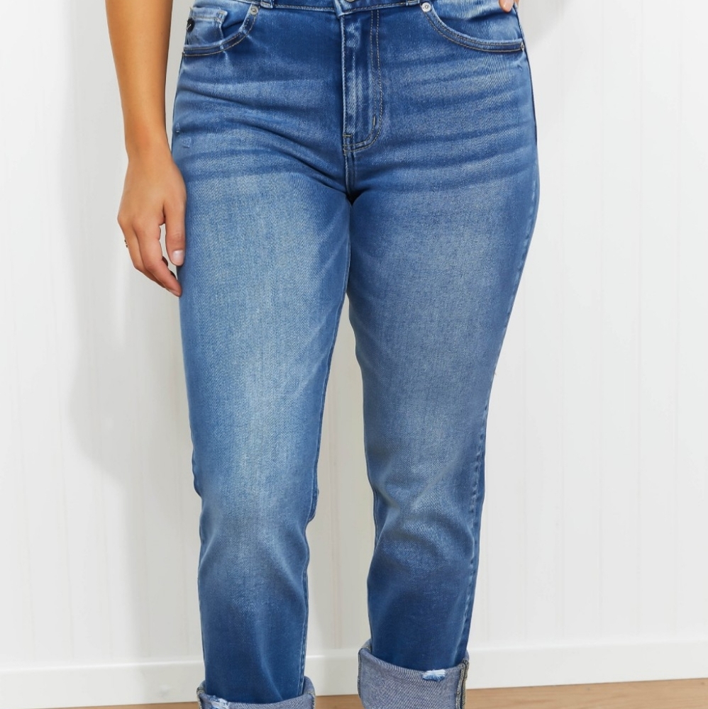 Kancan Sage Full Size High Rise Slim Straight Jeans